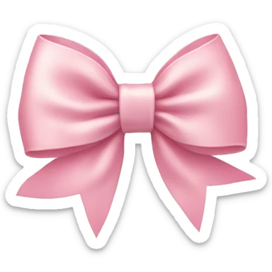 light pink ribbon bow sticker