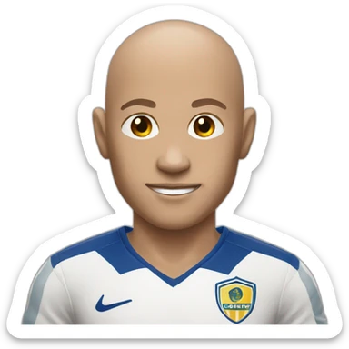 soccer player hairless sticker