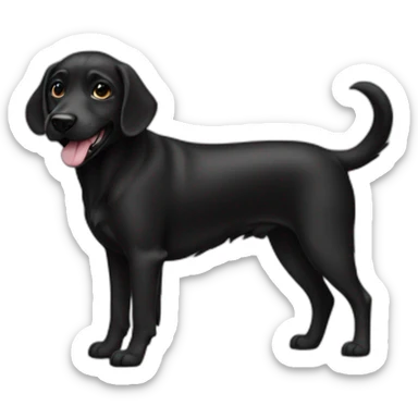 dog black sticker