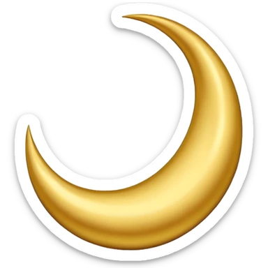 Gold made in gold Half moon sticker