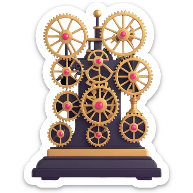 British Empire clockwork machine powered by translation magic sticker