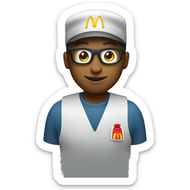 mcdonalds worker sticker