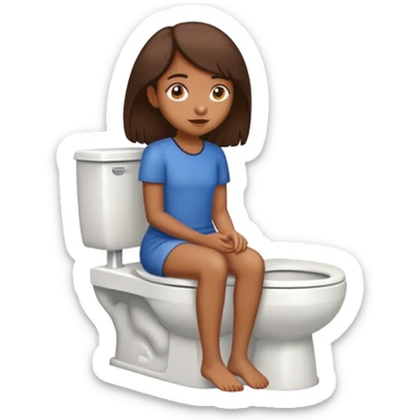 Brown Girl on toilet sticker