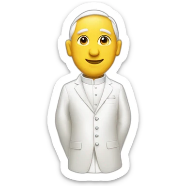 pope-francis dressing suit and tie sticker
