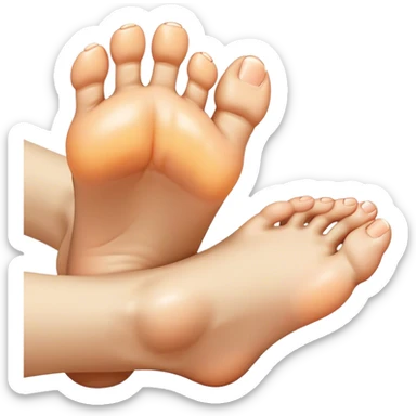 Main entrain de stimuler un point réflexe du pied sticker