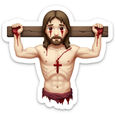 jesus-body-on-the-cross sticker