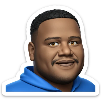 portrait of a blue shirted man sticker