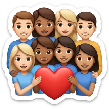 A heart of friends sticker