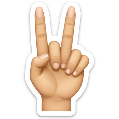 middle finger emoji but the middle finger is stubby and short sticker
