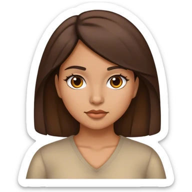 latina girl with brunette hair sticker