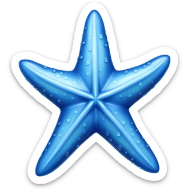 Blue starfish sticker
