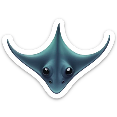 Aesthetic manta ray sticker