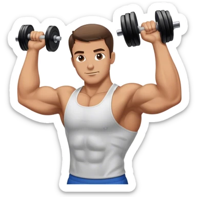 guy how to do bicep curls sticker