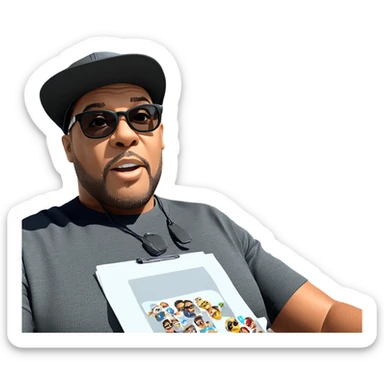 cool guy with sunglasses sticker