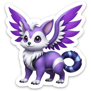 Shiny Furret-Absol-Noibat-Hybrid (Full body) sticker