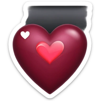 Corazón de color vinotinto oscuro sticker