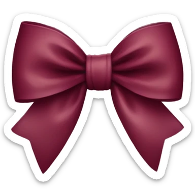 Burgundy bow sticker