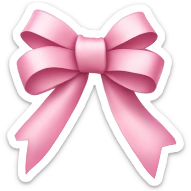 light pink ribbon bow sticker