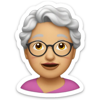 Abuela mandando besos sticker