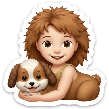 Best friends dog and baby sticker