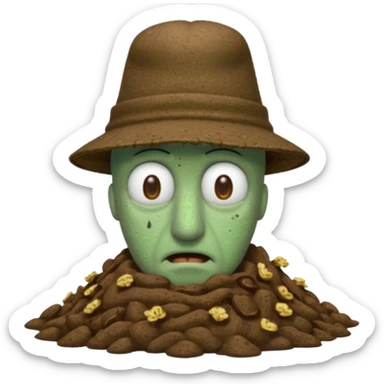 Squidward and poop sticker