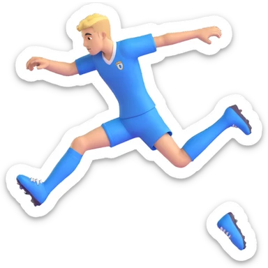 footballer kicking sticker