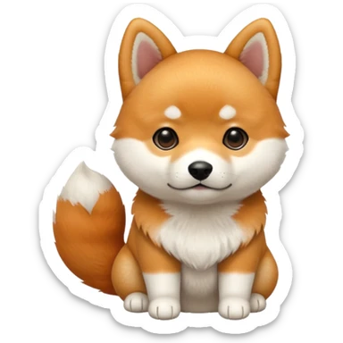 shiba baby dog sticker