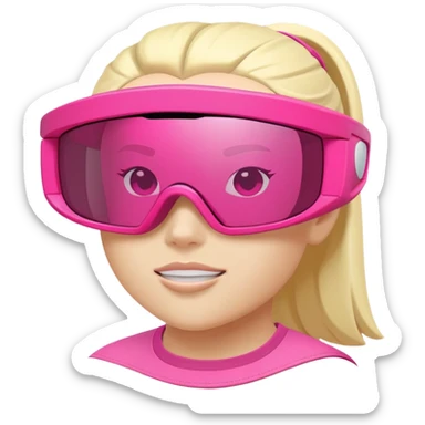 sporty pink shield visor sunglasses with extra chunky frame, athletic design, heavy-duty build, one-piece tinted lens sticker