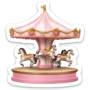 Light pink carousel  sticker