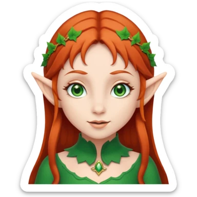 Redhead elf sticker