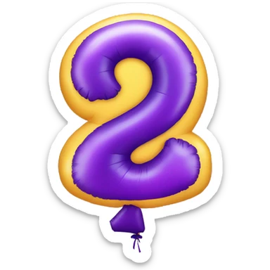 Number 9 birthday balloon  sticker