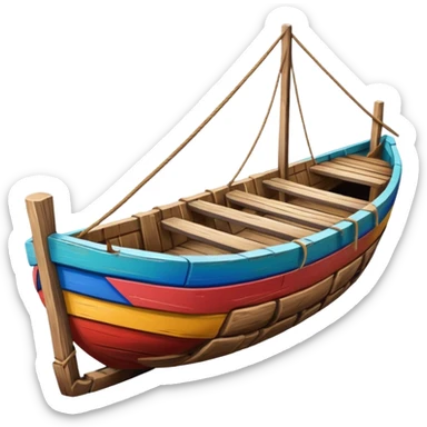 philippine local island boat with two logs on the side sticker