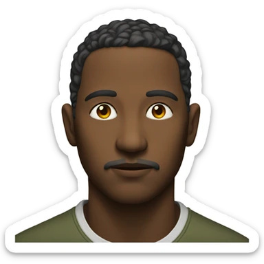 thoughtful male portrait indoors sticker