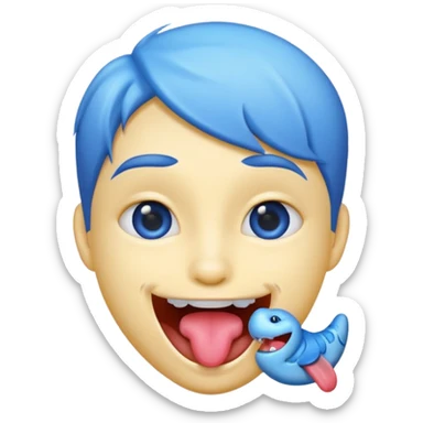 this emoji 😛 with a blue tongue  sticker
