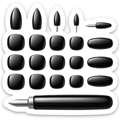nail art equipment black sticker