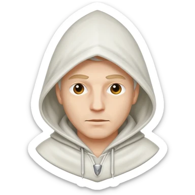 White man in white pointy hood sticker