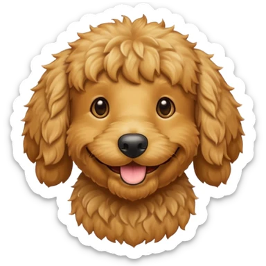 Golden doodle smiling  sticker
