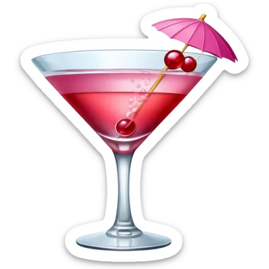 galentines red and pink cocktail sticker