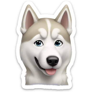 Blonde husky  sticker
