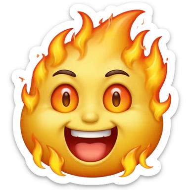 emoji face with burning eyes and vomiting sticker