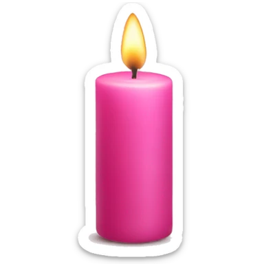 a pink candle sticker