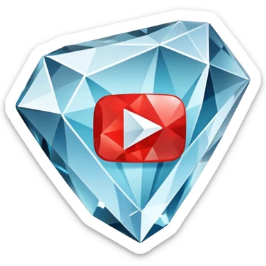 diamond youtube play button sticker