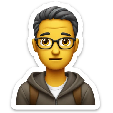 bored demotivated book worm young student sticker