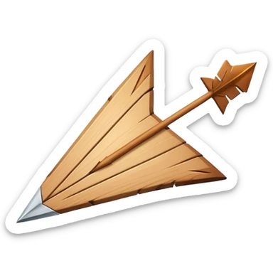 return arrow sticker