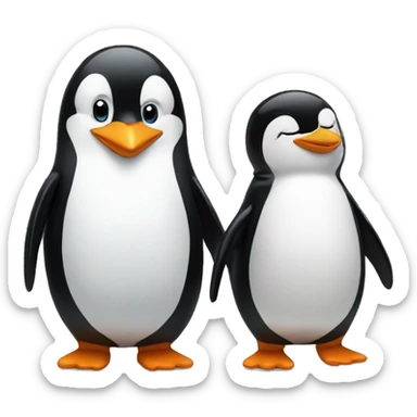 penguin and penguin sticker