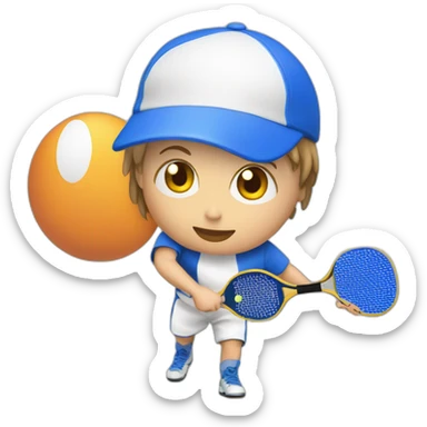 Rasuette de ping pong bleu sticker