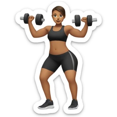 Circle workout weights sticker