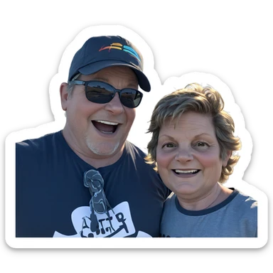 boys enjoying a sunny day sticker