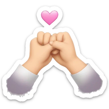 pinky promise with a kiss sticker