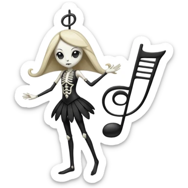 Skeletal Skinny Meloetta-Pokémon-fusion sticker